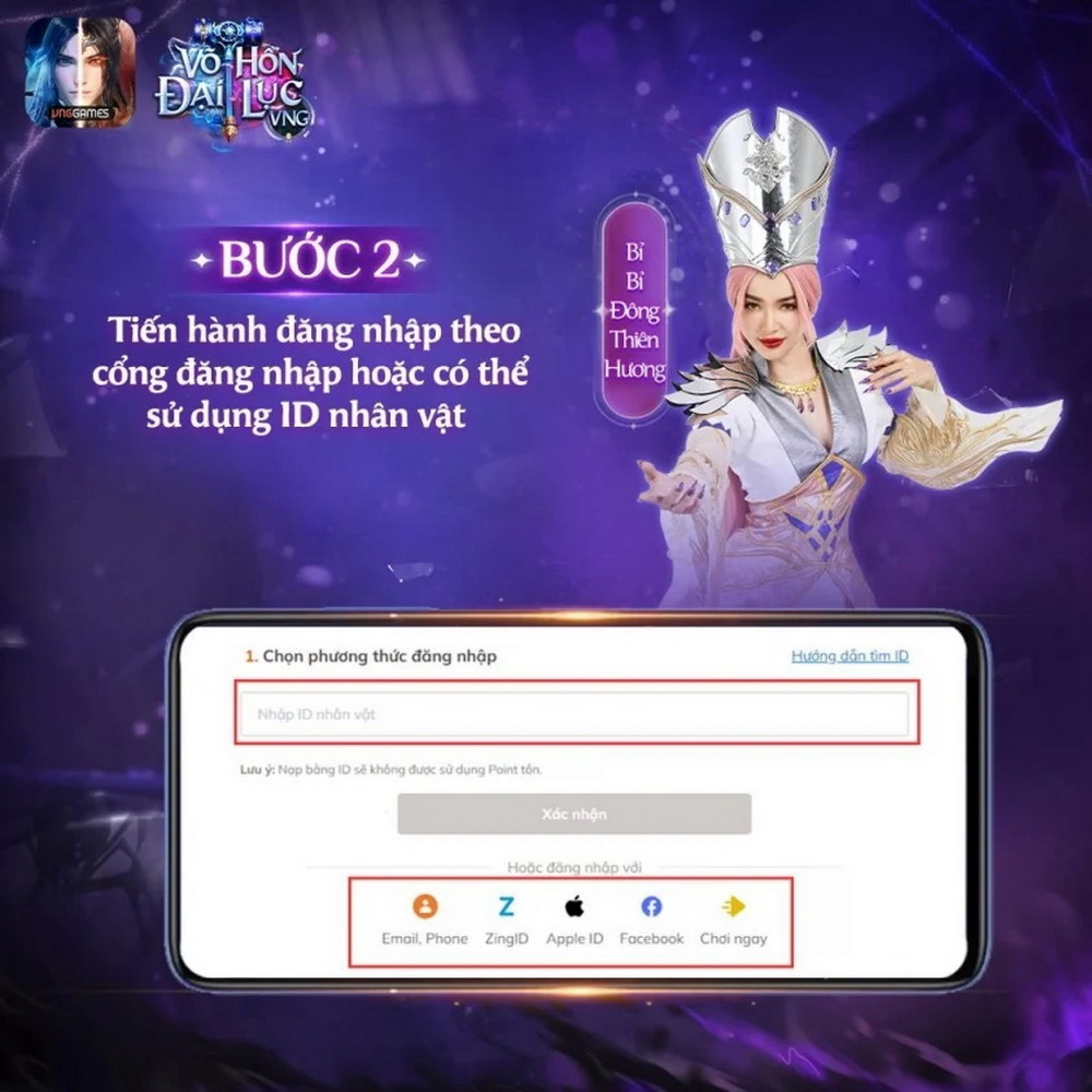 Hướng dẫn nhập code Võ Hồn Đại Lục, bước 2