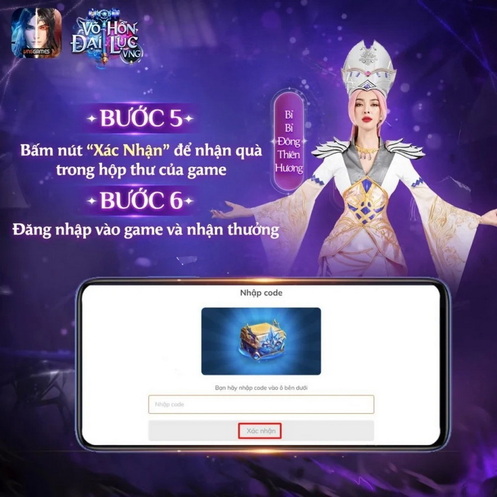 Hướng dẫn nhập code Võ Hồn Đại Lục, bước 5+6